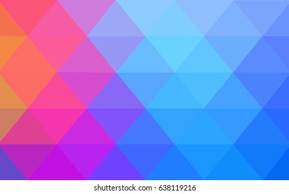 Light Blue, Red vector polygonal illustration, which consist of triangles. Triangular design for your business. Creative geometric background in Origami style with gradient