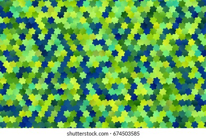 Light Blue, Red vector polygonal illustration, which consist of hexagons. Hexagonal design for your business. Creative geometric background in Origami style with gradient