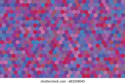 Light Blue, Red vector polygonal illustration, which consist of hexagons. Hexagonal design for your business. Creative geometric background in Origami style with gradient