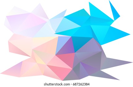 Light Blue, Red vector polygonal pattern. A completely new color illustration in a vague style. A completely new template for your business design.