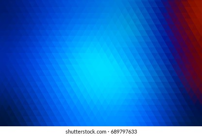 Light Blue, Red vector polygonal background. Glitter abstract illustration with an elegant design. A new texture for your design.
