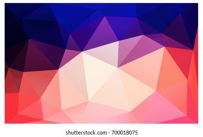 Light Blue, Red vector polygonal illustration, which consist of triangles. Triangular pattern for your business design. Geometric background in Origami style with gradient. 