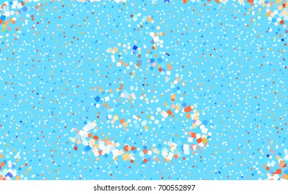 Light Blue, Red vector polygonal illustration, which consist of rectangles. Rectangular pattern for your business design. Geometric background in Origami style with gradient. 