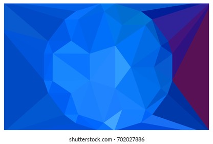 Light Blue, Red vector polygonal illustration, which consist of triangles with a gemstone in center. Triangular design of a huge diamond for your business. Creative geometric background of gems.