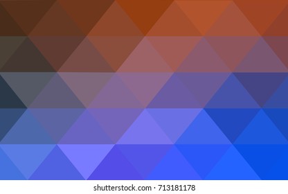 Light Blue, Red vector polygonal illustration, which consist of triangles. Triangular pattern for your business design. Geometric background in Origami style with gradient. 