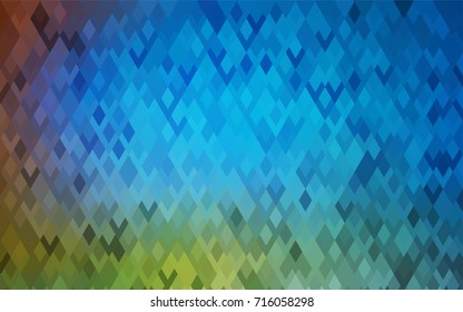 Light Blue, Red vector polygonal illustration consisting of rectangles. Rectangular design for your business. Creative geometric background in origami style with gradient.