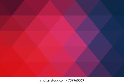 Light Blue, Red vector polygonal illustration, which consist of triangles. Triangular design for your business. Creative geometric background in Origami style with gradient