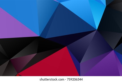 Light Blue, Red vector polygonal template. Colorful illustration in abstract style with gradient. The polygonal design can be used for your web site.