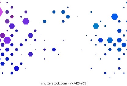 Light Blue, Red vector polygonal illustration, which consist of hexagons. Hexagonal pattern for your business design. Geometric background in Origami style with gradient. 