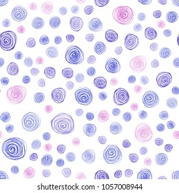 Light Blue, Red vector seamless abstract doodle wallpaper. An elegant bright illustration with flowers in Natural style. Completely new design for your business.