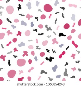 Light Blue, Red vector seamless pattern with curved circles. Colorful illustration in abstract marble style with gradient. The elegant pattern for brand book.