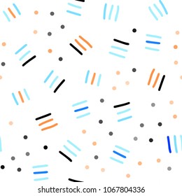 Light Blue, Red vector seamless texture with elements of lines. Seamless Illustration with set of abstact gradient lines. Pattern for trendy fabric, wallpapers.