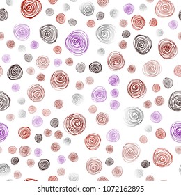 Light Blue, Red vector seamless doodle bright pattern. Colorful abstract illustration with flowers in doodle style. The best blurred design for your business.