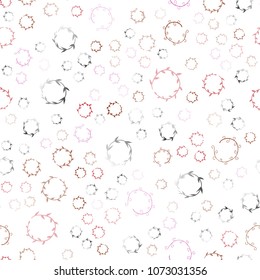 Light Blue, Red vector seamless  texture with disks. Abstract illustration with colored bubbles in nature style. Beautiful design for your business advert.