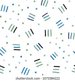 Light Blue, Red vector seamless template with geometric lines. Trendy seamless illustration with abstract lines. Design for textile, fabric, wallpapers.
