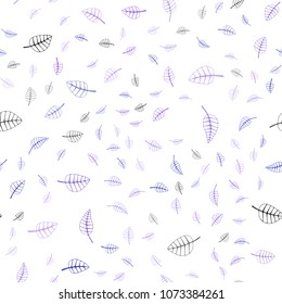 Light Blue, Red vector seamless  natural elegant artwork. A vague abstract illustration with leaves in doodles style. Brand-new style for your business design.