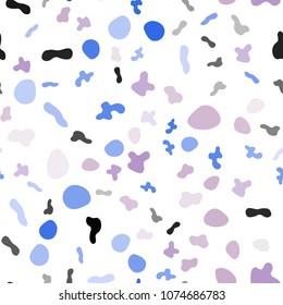 Light Blue, Red vector seamless pattern with curved circles. Colorful illustration in abstract marble style with gradient. The best blurred design for your business.