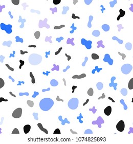 Light Blue, Red vector seamless background with lava shapes. Blurred geometric sample with gradient bubbles.  The template for cell phone backgrounds.