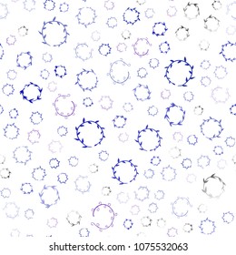 Light Blue, Red vector seamless  background with bubbles. Illustration with set of shining colorful abstract circles. Pattern can be used for beautiful websites.