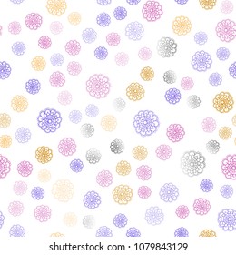 Light Blue, Red vector seamless natural abstract pattern. Flowers on blurred abstract background with gradient. The best blurred design for your business.