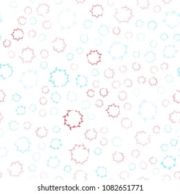 Light Blue, Red vector seamless  backdrop with dots. Beautiful colored illustration with blurred circles in nature style. Pattern can be used for beautiful websites.