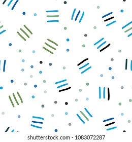 Light Blue, Red vector seamless pattern with abstract lines. Illustration with repetition of lines on white background. Pattern for design of fabric, wallpapers.