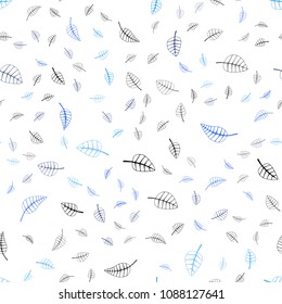 Light Blue, Red vector seamless  abstract doodle wallpaper. A vague abstract illustration with leaves in doodles style. Brand-new style for your business design.