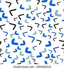 Light Blue, Red vector seamless  pattern with lamp shapes. Glitter abstract illustration with wry lines. Marble design for your web site.