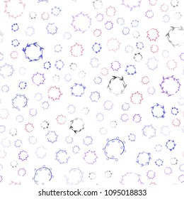 Light Blue, Red vector seamless layout with circle shapes. Blurred decorative design in abstract style with bubbles. New design for ad, poster, banner of your website.