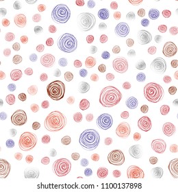 Light Blue, Red vector seamless abstract doodle background. New colorful illustration in doodle style with flowers. Completely new template for your brand book.