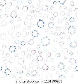 Light Blue, Red vector seamless texture with disks. Glitter abstract illustration with blurred drops of rain. Pattern can be used for ads, leaflets.