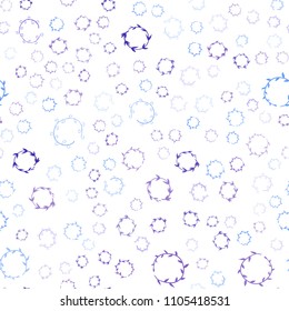 Light Blue, Red vector seamless backdrop with dots. Blurred bubbles on abstract background with colorful gradient. Pattern can be used for futuristic ad, booklets.