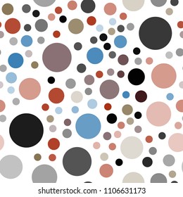 Light Blue, Red vector seamless backdrop with dots. Modern abstract illustration with colorful water drops. New design for ad, poster, banner of your website.