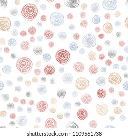Light Blue, Red vector seamless natural abstract design. An elegant bright illustration with flowers in Natural style. Brand-new style for your business design.