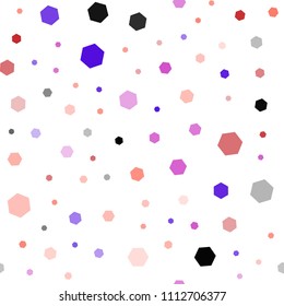 Light Blue, Red vector seamless background with hexagons. Design in abstract style with hexagons. Pattern can be used for landing pages.