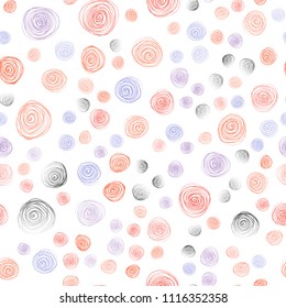 Light Blue, Red vector seamless natural elegant artwork. Doodle illustration of flowers in Origami style with gradient. Brand-new style for your business design.