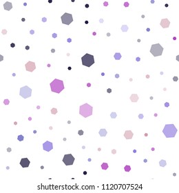 Light Blue, Red vector seamless texture with colorful hexagons. Abstract illustration with colorful hexagons. Pattern can be used for landing pages.