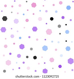 Light Blue, Red vector seamless layout with hexagonal shapes. Abstract illustration with colorful hexagons. Pattern can for your ad, booklets.