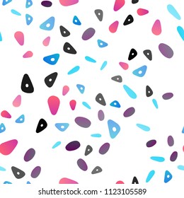 Light Blue, Red vector seamless texture in triangular style with circles. Illustration with set of colorful circles, triangles. Pattern for busines ad, booklets, leaflets