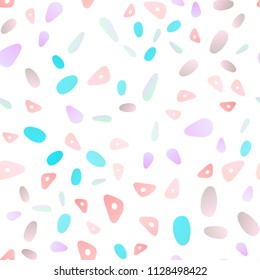 Light Blue, Red vector seamless backdrop with lines, circles. Glitter abstract illustration with spheres, triangular lines. Pattern can be used for websites.