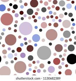 Light Blue, Red vector seamless pattern with spheres. Modern abstract illustration with colorful water drops. Pattern can be used for futuristic ad, booklets.