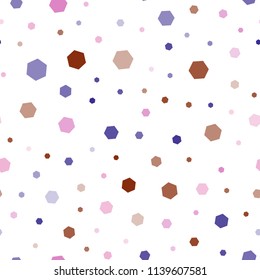 Light Blue, Red vector seamless pattern with colorful hexagons. Glitter abstract illustration in hexagonal style. Pattern can for your ad, booklets.