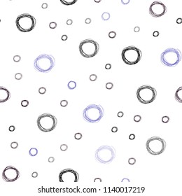 Light Blue, Red vector seamless pattern with spheres. Illustration with set of shining colorful abstract circles. Beautiful design for your business advert.