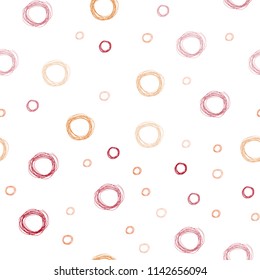 Light Blue, Red vector seamless template with circles. Blurred bubbles on abstract background with colorful gradient. Completely new template for your brand book.