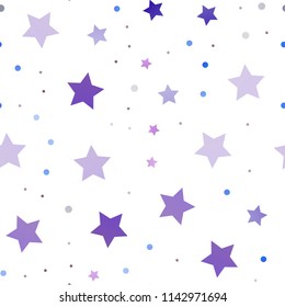 Light Blue, Red vector seamless layout with bright stars. Stars on blurred abstract background with gradient. The pattern can be used for new year ad, booklets.