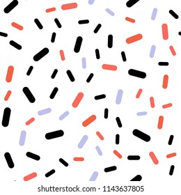 Light Blue, Red vector seamless cover with stright stripes. Glitter abstract illustration with colored sticks. Smart design for your business advert.