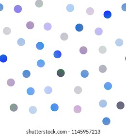 Light Blue, Red vector seamless texture with disks. Blurred bubbles on abstract background with colorful gradient. The pattern can be used for beautiful websites.