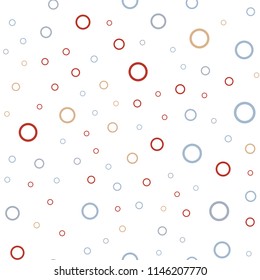 Light Blue, Red vector seamless backdrop with dots. Abstract illustration with colored bubbles in nature style. New design for ad, poster, banner of your website.