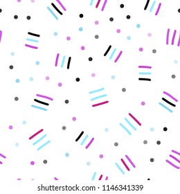 Light Blue, Red vector seamless texture with elements of lines. Illustration with repetition of lines on white background. Template for business cards, websites.