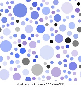 Light Blue, Red vector seamless texture with disks. Blurred decorative design in abstract style with bubbles. Pattern can be used for beautiful websites.